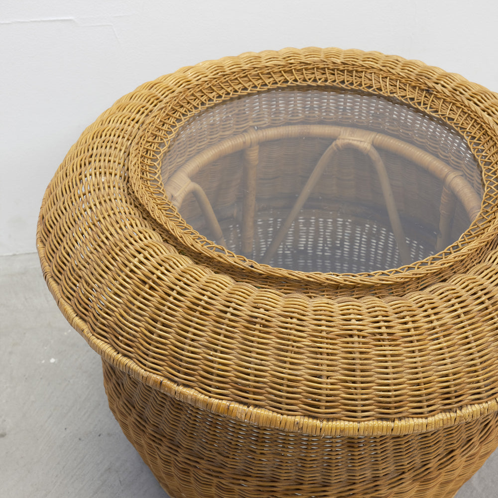 Vintage Rattan Table