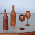 Vintage Wooden Puzzles Wine Bottle