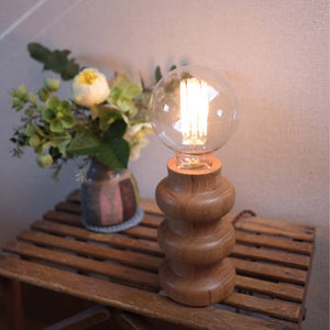 BULLPEN Original Turned Wood Table Lamp